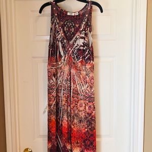 14W / 16W Cato Plus Tribal Print Maxi Dress